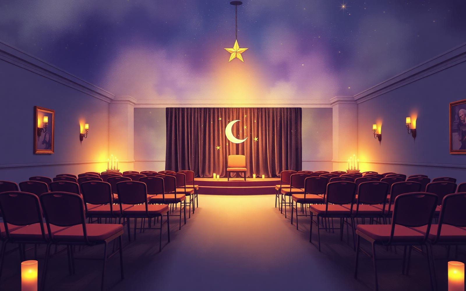 Candlelit demonstration hall